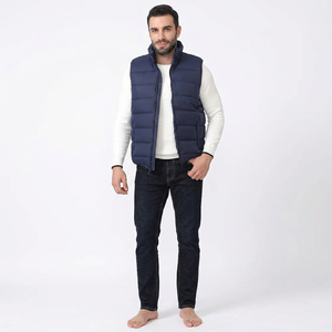 High Quality Custom Logo Printed Plus Size Men Sleeveless Puffer Jacket New Design Men Puffer Jackets For Sale - Product Image 1