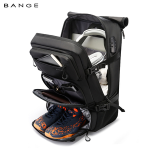 Bange Thiết Kế Mới Unisex 30L Nylon Đa Chức Năng 3 Cách Sử Dụng Tsa Khóa Có Thể Tháo Rời Giày Ngăn Người Đàn Ông Đi Du Lịch Đi Bộ Đường Dài Túi Ba Lô - Product Image 3