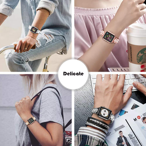 Correa de acero inoxidable para los hombres <span class=keywords><strong>el</strong></span> temperamento y mujeres elegante para <span class=keywords><strong>Apple</strong></span> <span class=keywords><strong>watch</strong></span> tamaño Iwatch serie 5/4/3/2/ 1 - Product Image 4