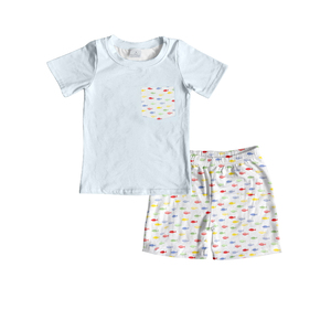 Pré-vente Boutique poisson été enfants Shorts tenues enfants volants robe mignon bébé bulle barboteuse en gros <span class=keywords><strong>soeur</strong></span> bébé vêtements - Product Image 2