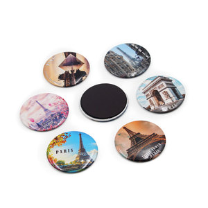 Aimant <span class=keywords><strong>de</strong></span> réfrigérateur <span class=keywords><strong>souvenir</strong></span> personnalisé en métal étamé imprimé en 3D, motif France <span class=keywords><strong>Paris</strong></span>, avec autocollant magnétique - Product Image 5