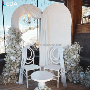 LEDA high-quality factory hot-selling white acrylic <b>backdrop</b> for wedding <b>parties</b> banquets - Product Image 3