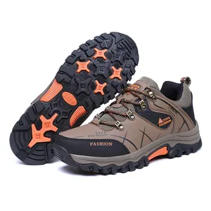 Sıcak satış deri Anti kayma açık dağ çöl ayak bileği tırmanma ayakkabı büyük boy yürüyüş botları erkekler yürüyüş ayakkabıları