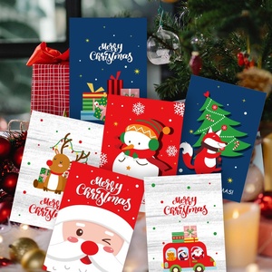 Kerstkaartenset met cartoonfiguurtjes, inclusief envelop en sticker, groothandel, feestelijke wensen & bedankkaartjes, gemaakt van premium papier - Product Image 2
