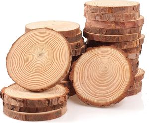 Christmas DIY Decoration Wood Slices <strong>Pine</strong> Wood Diameter 12-14cm Thickness 10 Pcs Natural Wood Burning Carving <strong>Drawing</strong> - Product Image 2