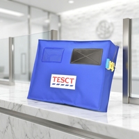 Pochette de dépôt d'argent bancaire avec fermeture éclair, logo personnalisé, résistante à l'eau, avec serrure de sécurité, sac de rangement pour devises