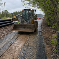 Panneaux de protection de sol réutilisables en HDPE haute résistance 4x8 pour accès de camions excavateurs sur terrains boueux et travaux de construction