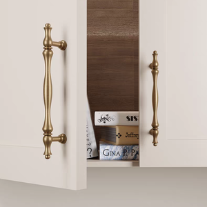 French <strong>Style</strong> Soild Brass Furniture Handles <strong>Knobs</strong> <strong>Antique</strong> Brass Cabinet Handles Luxury Wave Nightstand <strong>Knobs</strong> <strong>Drawer</strong> Handles - Product Image 4