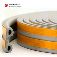 Sello Flexible en Forma de D para Marco de Puerta, Tira de Goma Adhesiva de Doble Capa para Bloquear el Sonido y el Polvo