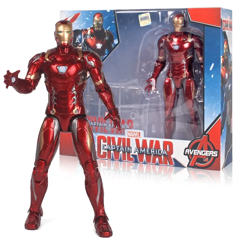 18cm Genuine Marvel action figure Toys Avengers 4 Spider-Man Iron Man Super Movable Model