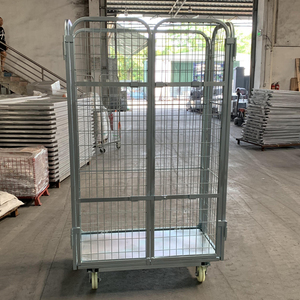 高品質亜鉛メッキロールケージトロリー、ネスティングメタル収納ケージ（ホイール付き）、耐久性と携帯性に優れたコンテナ収納に - Product Image 2