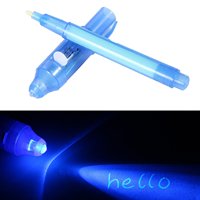 Stylo à encre invisible magique espion 7 couleurs avec lumière UV pour messages secrets