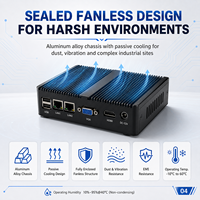 Caja de Control Robusta con Doble LAN, 2 COM, USB, HD, VGA, SSD para Visión Artificial, Compatible con Windows y Linux, Mini PC Industrial