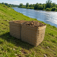 Cage en gabion avec revêtement, en fil de fer galvanisé, soudée, toutes largeurs, pour protection, taille personnalisée OEM, grille uniforme, commande en gros