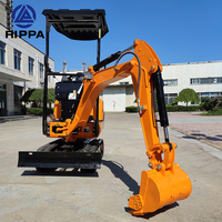 Rippa Maison Minipelleteuses Moins Cher 800kg 0.8ton 0.8t Plus Petite Chenille Mini Bager Bagger Pelle Escavateur Pelle