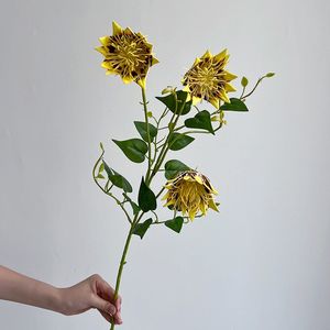 KEWEI 1023 Popular Real Touch 3 cabezas <span class=keywords><strong>Coelogyne</strong></span> orquídea lirio flor decoración del hogar - Product Image 4