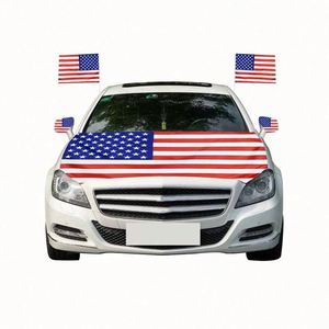 Wholesale Custom Design Logo Polyester and Spandex Puerto Rico <b>Flag</b> Car Hood Cover for Outdoor Activity - Product Image 3
