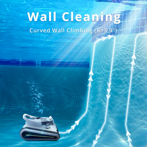 Aspirateur de <span class=keywords><strong>piscine</strong></span> robotique <span class=keywords><strong>Robot</strong></span> d'escalade mural Nettoyeur automatique de <span class=keywords><strong>piscine</strong></span> adapté aux murs et sols de <span class=keywords><strong>piscine</strong></span> de 1614 pieds carrés Noir - Product Image 1