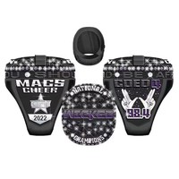 Bague de championnat gravée sur mesure, réplique de bague d'équipe de football, ensemble de bagues en acier inoxydable, souvenir personnalisé pour les fans de sport