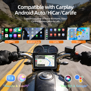 JMC Nueva Pantalla Táctil Inalámbrica de 7 Pulgadas para Motocicleta, con Carplay y Android Auto, Resistente al Agua, con Cámaras Delanteras y Traseras, WiFi - Product Image 6