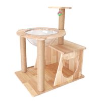 Tour à chat OSCAT EY-10, équipement vétérinaire, entièrement recouverte de sisal, en bois, avec condos de luxe et poteaux à gratter réutilisables