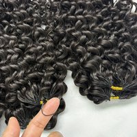 Extensions de cheveux humains vierges brésiliens au crochet, ondulés, de haute qualité, tissage double à la machine, pour tressage