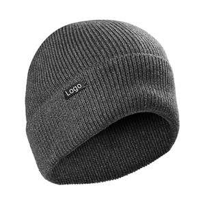 Bonnet en laine de haute qualité pour hommes Taille unique Bonnet d'hiver en tricot doux et chaud Design côtelé classique avec logo personnalisé - Product Image 5