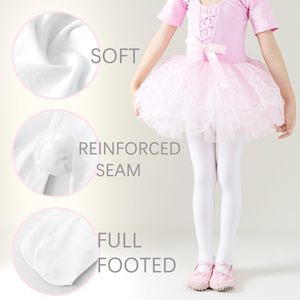Collants <span class=keywords><strong>de</strong></span> danse pour filles, collants <span class=keywords><strong>de</strong></span> ballet, leggings à <span class=keywords><strong>pieds</strong></span> pour écolières, bas en microfibre douce pour enfants A02-11-1 - Product Image 2