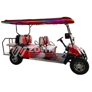 Carrito de Golf Eléctrico de Lujo para 4 Pasajeros con Parabrisas y Luces LED para Bodas y Recorridos Turísticos - Product Image 3
