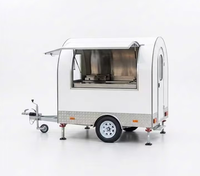 Camion de crème glacée entièrement équipé avec remorque cuisine complète, remorque de restauration rapide, chariot de nourriture de rue mobile