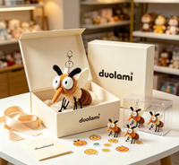 Jouets en peluche personnalisés, poupées porte-clés en peluche douce en forme de moustique, pour cadeaux promotionnels.