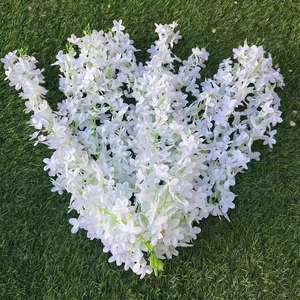 SEASON Guirnalda de flores de glicinia colgantes artificiales para decoración de bodas al aire libre vid de seda Lila - Product Image 1