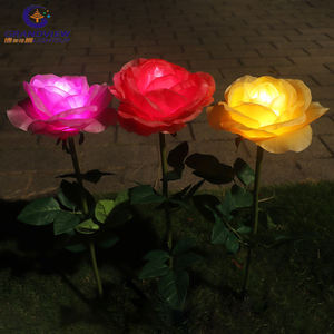 Décoration de mariage en plein air 24V RGB blanc rouge Rose lumière led fleur artificielle - Product Image 2