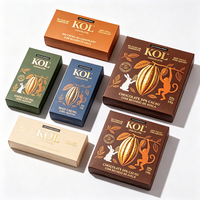 Boîte à chocolat de luxe avec estampage à chaud, marron, production en 72h, emballage cadeau en carton anti-écrasement