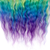 Cheveux synthétiques bouclés 24 pouces, vague d'eau, tresse crochet, fibre haute température, rose blond arc-en-ciel, extensions de tressage, 300g