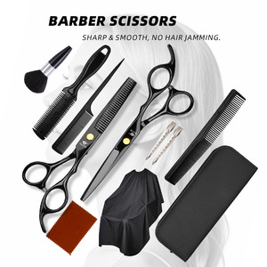 Nuevas Tijeras <span class=keywords><strong>de</strong></span> Peluquerí<span class=keywords><strong>a</strong></span> Profesionales <span class=keywords><strong>de</strong></span> Acero Inoxidable <span class=keywords><strong>de</strong></span> Una Pieza Multicolor para el Hogar, con Dientes Planos para Adelgazar el Cabello - Product Image 5