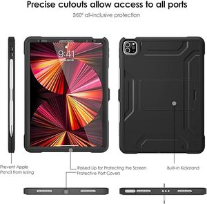 Housse de protection intégrale antichoc <span class=keywords><strong>double</strong></span> couche avec porte-crayon pour <span class=keywords><strong>iPad</strong></span> <span class=keywords><strong>Pro</strong></span> 11 pouces, protection d'<span class=keywords><strong>écran</strong></span> incluse - Product Image 2
