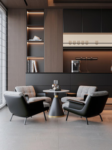 Combinaison table et chaises de négociation professionnelle en PU, amovible, lavable, personnalisable pour bureau, hôtel, hall, <span class=keywords><strong>club</strong></span>, réception VIP - Product Image 2