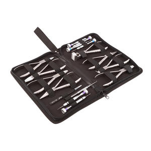 Kit d'outils de réparation de lunettes tout-en-un avec pinces, tournevis, pinces à épiler et crochet dans un sac à fermeture éclair portable - Product Image 1