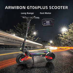 Trottinette électrique GT06 Plus à deux roues, moteur brushless 2400W, double pliable, étanche, 55-65KM/H, batterie lithium, 150kg, entrepôt US - Product Image 1