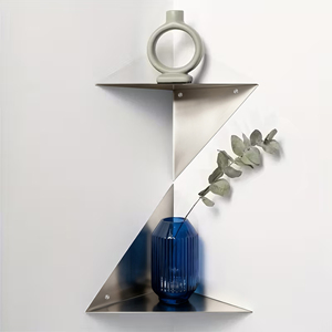 Estante Esquinero <span class=keywords><strong>de</strong></span> Acero Inoxidable, Decoración para el Hogar, Baño, Dormitorio, Cocina, Sala <span class=keywords><strong>de</strong></span> Estar, Organizador <span class=keywords><strong>de</strong></span> Almacenamiento, Estantes Flotantes <span class=keywords><strong>de</strong></span> Pared - Product Image 6
