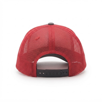 Topi Trucker Vintage Custom, Bagian Belakang Berjaring, Katun Twill, Pinggiran Melengkung, Bordir Patch, Snapback Retro, Outdoor untuk Pria, Dua Warna