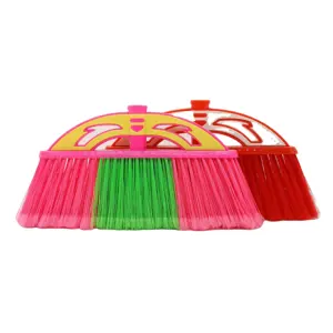 Plastic Broom Low Price Good Quality Italian Balai Brosse Scopa Brush Discount Head Outdoor Food PET Feature Stick Eco Material