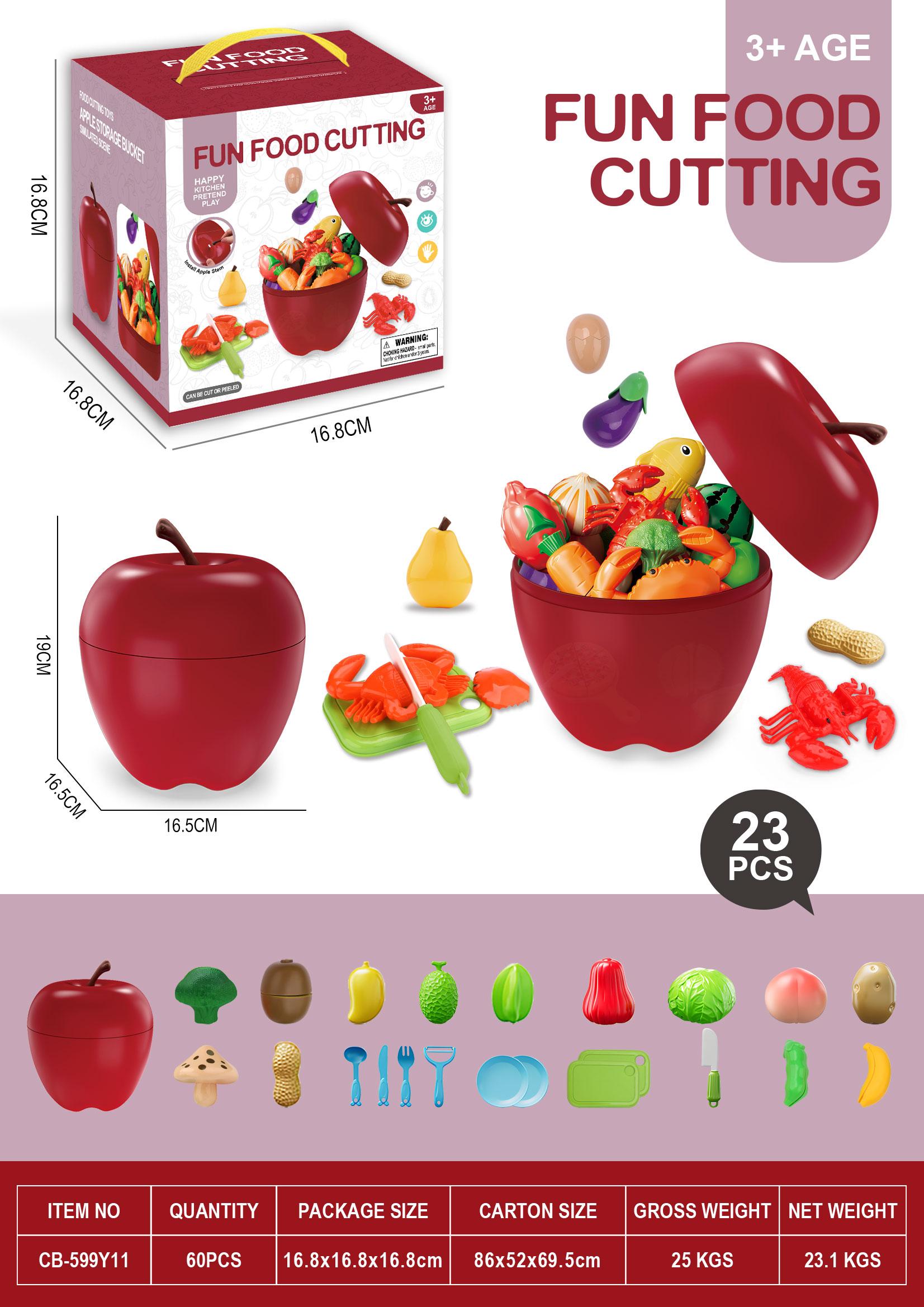 Ensemble de 23 pièces [avec seau en forme de pomme]
