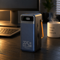 Batterie externe 30000mAh PD 22.5W à charge rapide, chargeur portable avec câble intégré et écran numérique pour téléphone et tablette