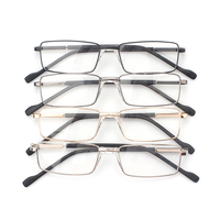 Lunettes optiques à monture métallique transparente en stock de couleurs mélangées, bon marché, vente en gros, 2 $