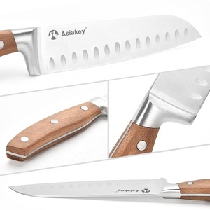 <span class=keywords><strong>Couteau</strong></span> <span class=keywords><strong>de</strong></span> <span class=keywords><strong>chef</strong></span> <span class=keywords><strong>Santoku</strong></span> <span class=keywords><strong>de</strong></span> cuisine en acier inoxydable <span class=keywords><strong>de</strong></span> 8 pouces avec manche en bois Pakka vente en gros - Product Image 2