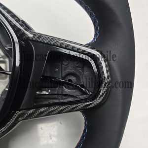 Volante Deportivo de Fibra de Carbono y Cuero Liso para BMW Serie G, M3 G20 G30 G80 M4 G82 M5 CS, Producto Popular - Product Image 3