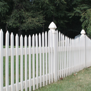 Clôture de jardin extérieure Fentech en PVC écologique, 1,2 m de haut, design droit à piquets blancs, vente en gros - Product Image 1