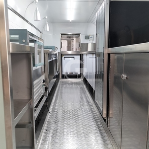 Carritos de Hot Dogs Populares en Venta, Remolque de Comida de Acero Inoxidable, Camión de Comida con Función de Cocina, Parrilla, Fregadero, Camiones de Comida Rápida - Product Image 5